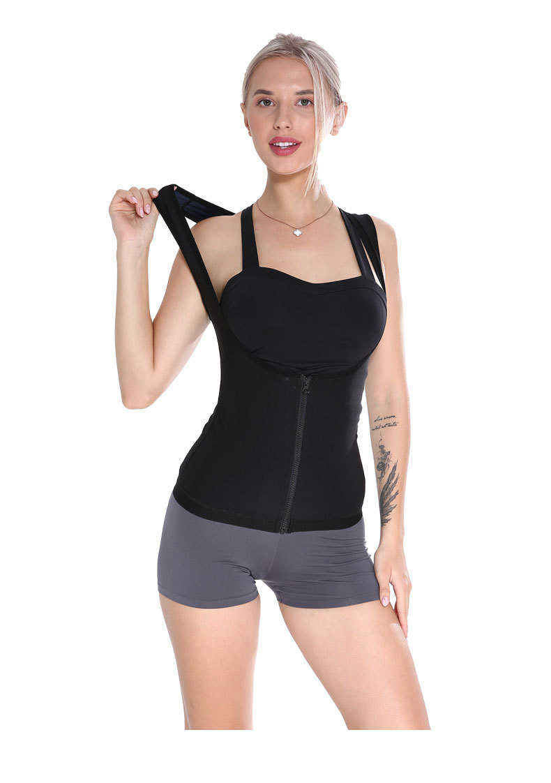 Amazon quema de grasa vientre contracción fitness sudor hombro Correa chaleco correr yoga sudor traje deportes corsé sudor traje