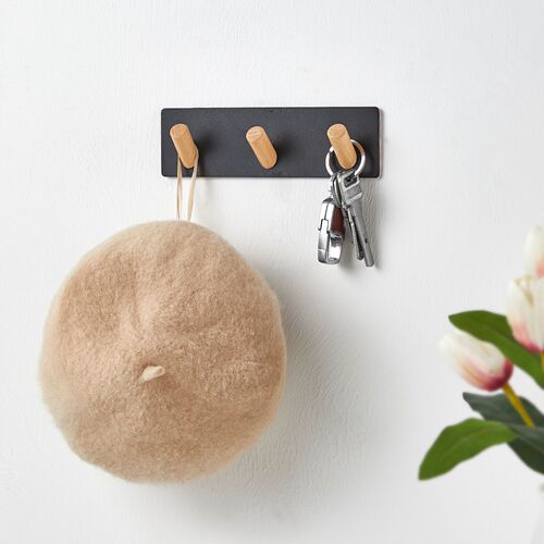 Factory simple key coat and hat hanger door behind the entrance hall wall key wall hanging no punching coat and hat hanger