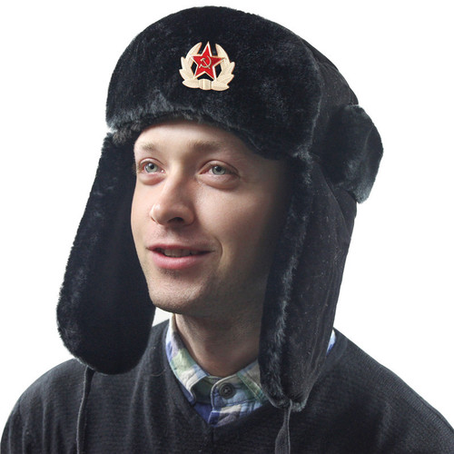 Soviet Emblem Lei Feng Hat Windproof and Waterproof Men's and Women's Outdoor Hat Thickened Ear Protection Russian Warm Hat AliExpress