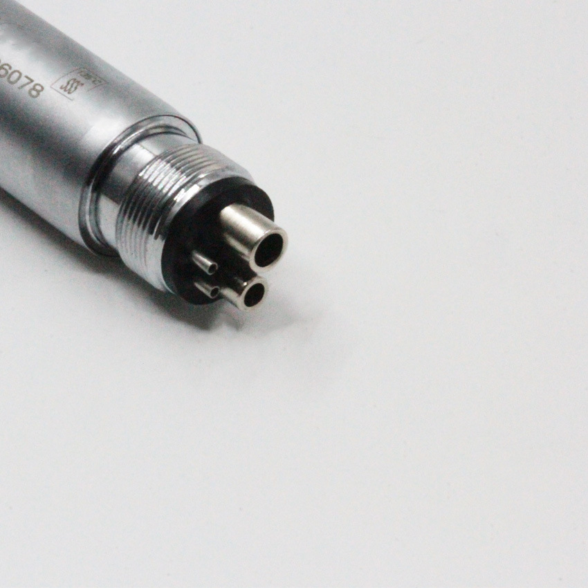 Turbina dental de alta velocidad con luz, extractor de agujas, tipo pulsador, pulverización de tres puntos de 4 orificios, protección de encías, antibacteriana