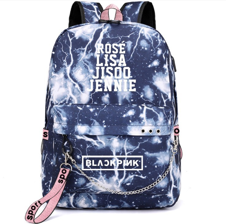 Nueva mochila bolsa de cadena mochila periférica bolsa de deporte estudiante bolsa de color caramelo bolsa de color brillante bolsa de carga USB