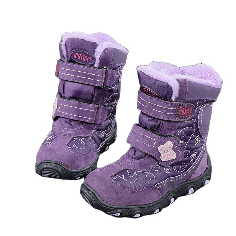 Botas de nieve para niños, cálidas y de suela plana, directamente del fabricante, venta al por mayor y al por menor, estilo princesa, antideslizantes. image 6