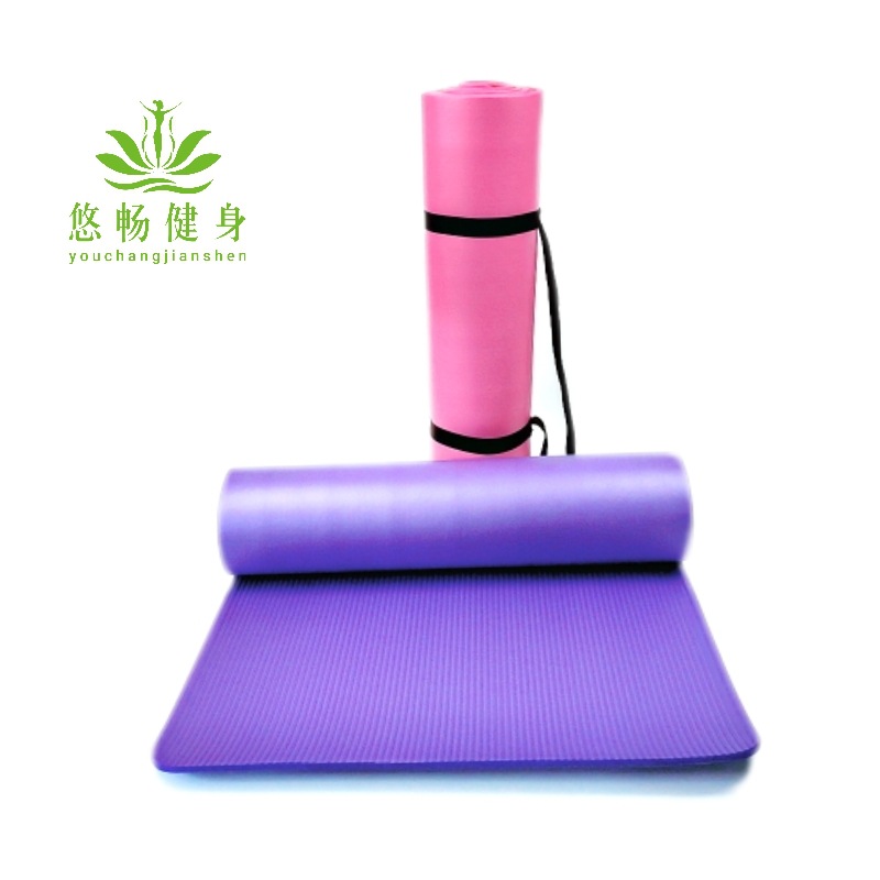 Wholesale high-density nbr yoga mat thickened striped non-slip fitness mat children's dance foldable practice mat