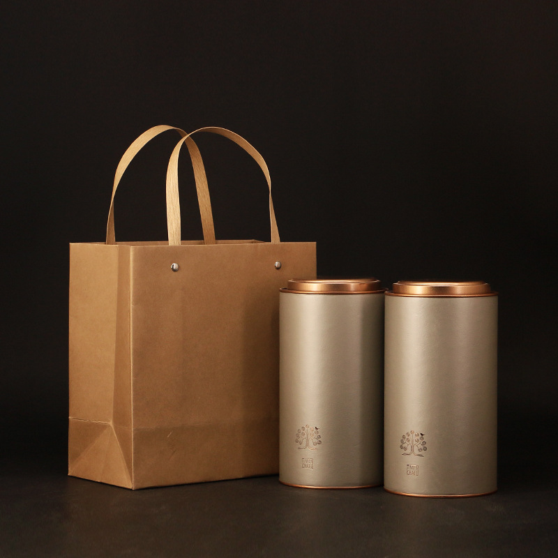 New Wordless Universal Kraft Paper Handbag Hand Bag Clothing Tea Outer Packaging Bag Gift Bag