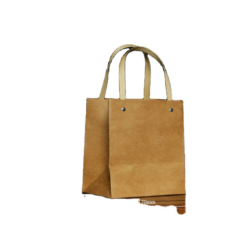 New Wordless Universal Kraft Paper Handbag Hand Bag Clothing Tea Outer Packaging Bag Gift Bag
