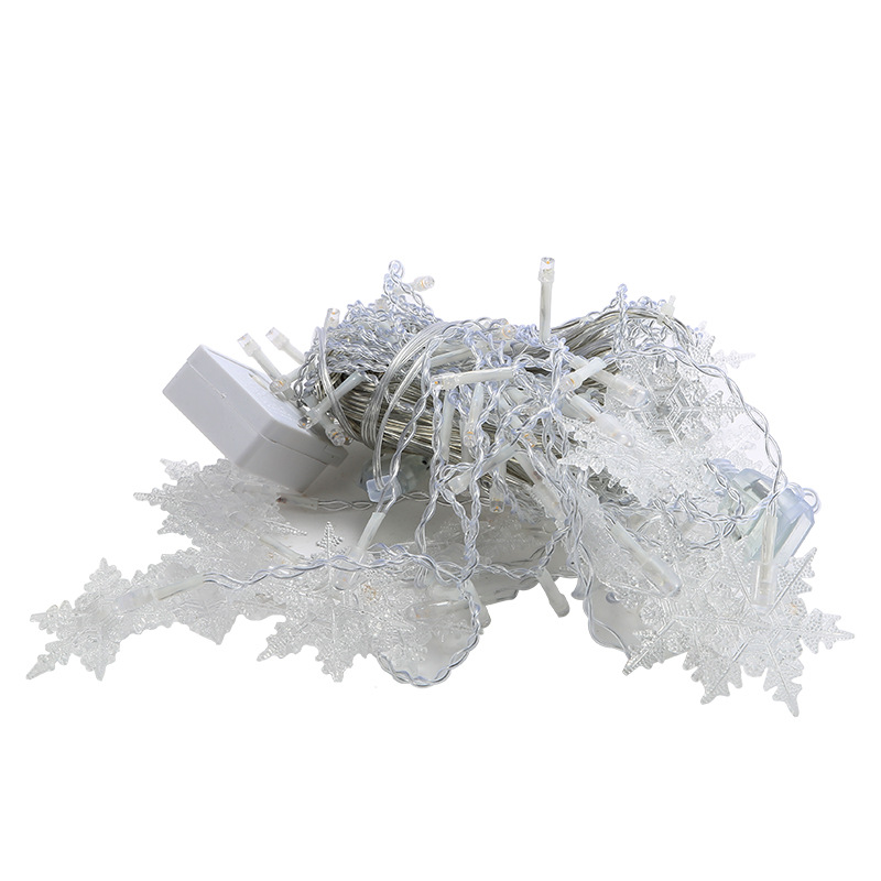 LED copo de nieve tira de hielo luz mariposa cortina de luz Cadena de luz de colores luz intermitente decoración de la habitación Navidad vacaciones luz cadena chica corazón