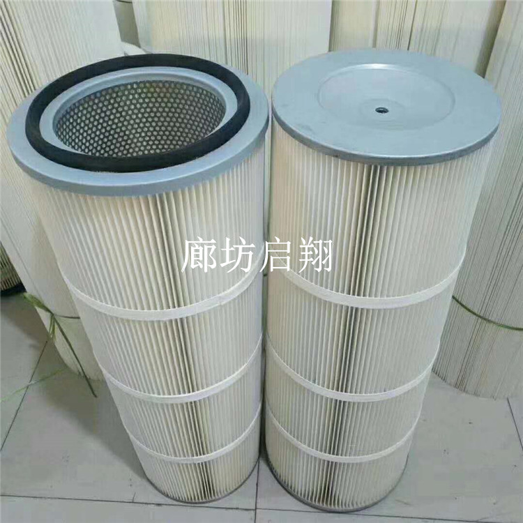 除尘滤筒工业除尘滤芯覆膜  防静电 阻燃 防油水聚酯纤维粉尘滤芯