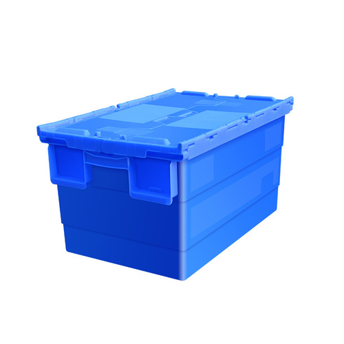 Wholesale plastic logistics boxes turnover boxes with lids storage transport turnover baskets express mail boxes flip cover organization baskets