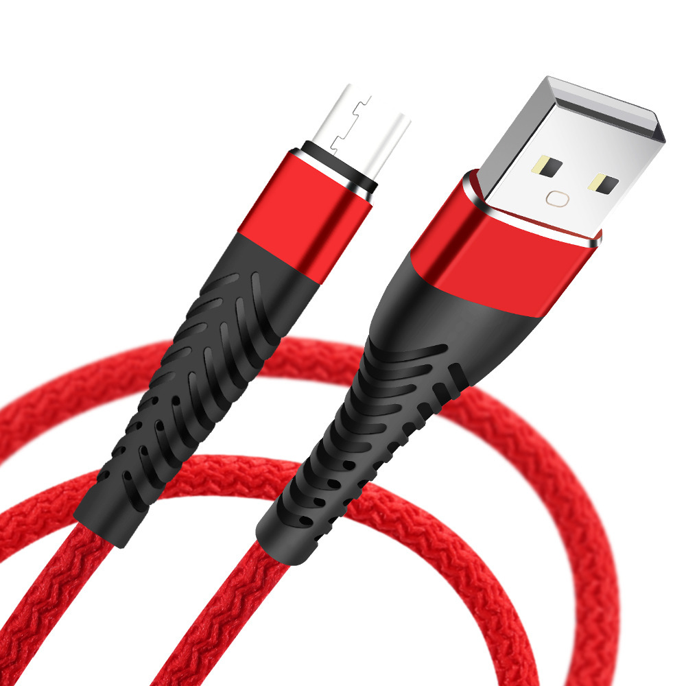 Mobile phone USB Cable data cable 2.4A fast charging zinc alloy suitable for Apple and Android type-c_voghion.com