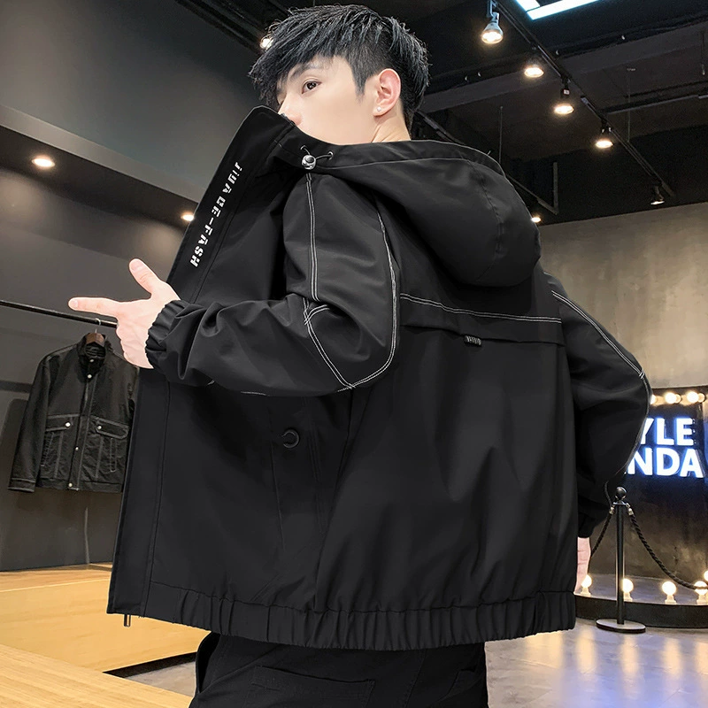 Осенняя новая 2020 мужская корейская мода повседневная куртка с капюшоном модная куртка дикий модный мужское пальто
