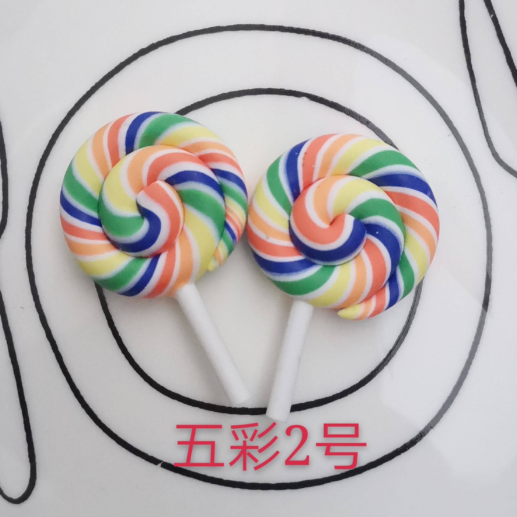 Simulación suave cerámica Lollipop crema teléfono móvil Shell accesorios de los niños tocado océano botella micro paisaje Decoración