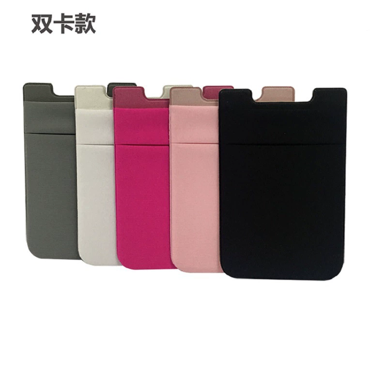 Эластичный держатель для карт с пряжкой из лайкры Держатель для карт мобильного телефона из лайкры Двойная карта Мобильный телефон Назад Наклейка Сумка для карт