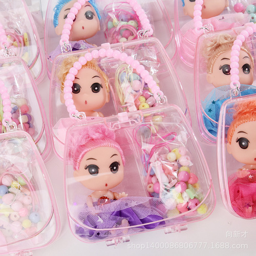 Educational children's beaded toy girl handmade diy bracelet beaded doll material package treasure box