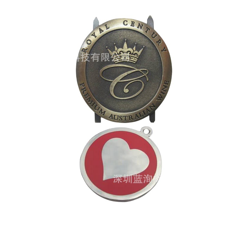 金属压铸批花五金锌合金logo标牌 金属冲压氧化倒边凸字金属铭牌