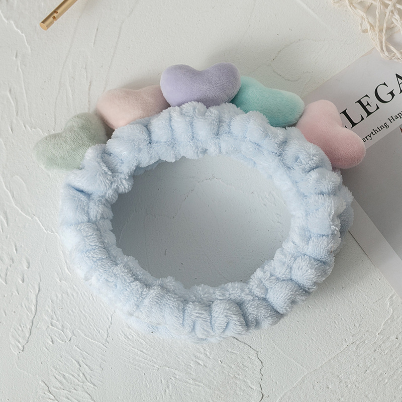 [Entrega de una pieza] Nuevo estilo coreano lindo colorido amor cara lavado pelo banda maquillaje máscara yoga anti-apagado pelo accesorios