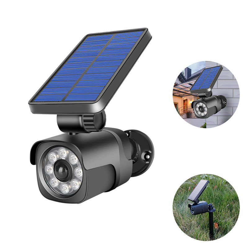 Simulated Camera Surveillance Solar Wall Light Human Body Sensor Garden Light Searchlight Garden Street Light Ground Plug Light