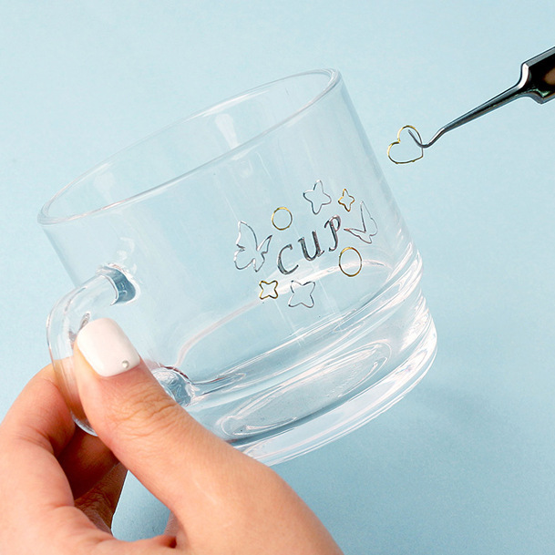 Corea del Sur wannathis oro y plata borde mariposa amor pegatinas decorativas mano cuenta estrella persiguiendo foto Collage material