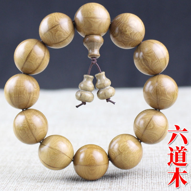 Factory wholesale of six-bead wooden Buddhist prayer beads, wooden collectible prayer beads, dragon-taming wood men's and women's couple bracelets, six-bead wooden bracelets.