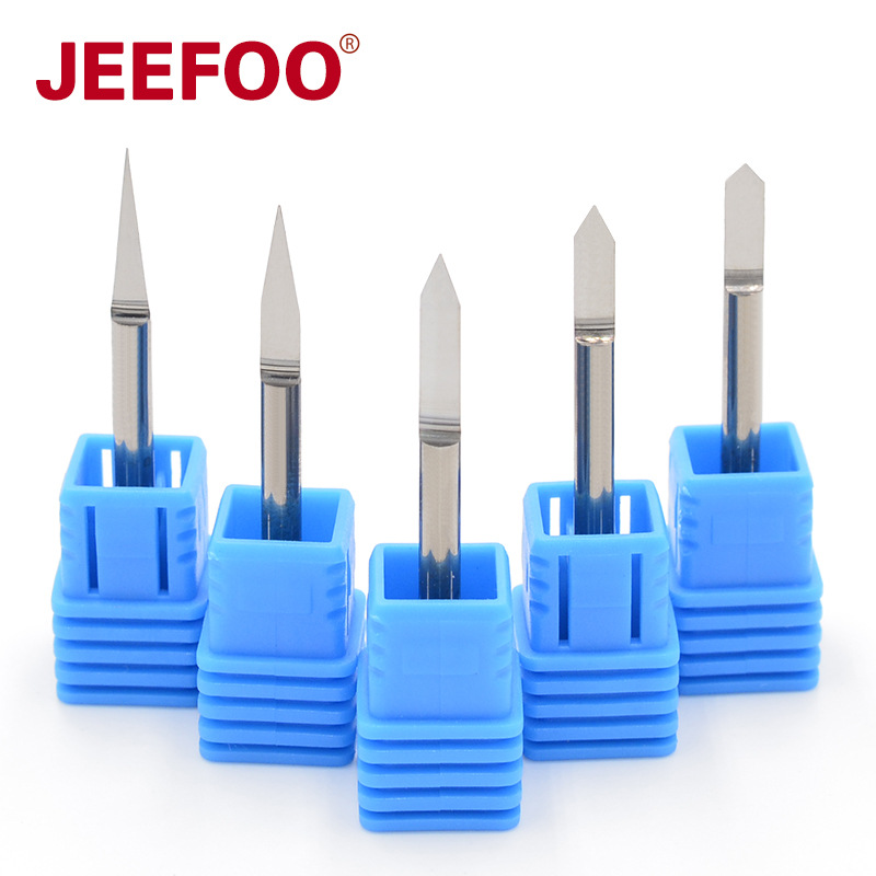 杰峰3.175毫米平底尖刀钨钢电脑雕刻机刀木雕刻刀圆雕浮雕刻刀GA