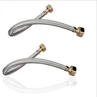 Yao Peng baño accesorios grifo de la tubería de entrada del inodoro conector de cobre manguera trenzada 4 puntos tubo de doble cabeza 60cm a prueba de explosiones