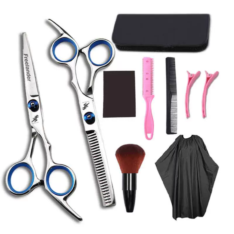 6,0 дюймов синие винтовые парикмахерские ножницы с плоским вырезом зубные ножницы челка тонкие Парикмахерские ножницы костюм в наличии