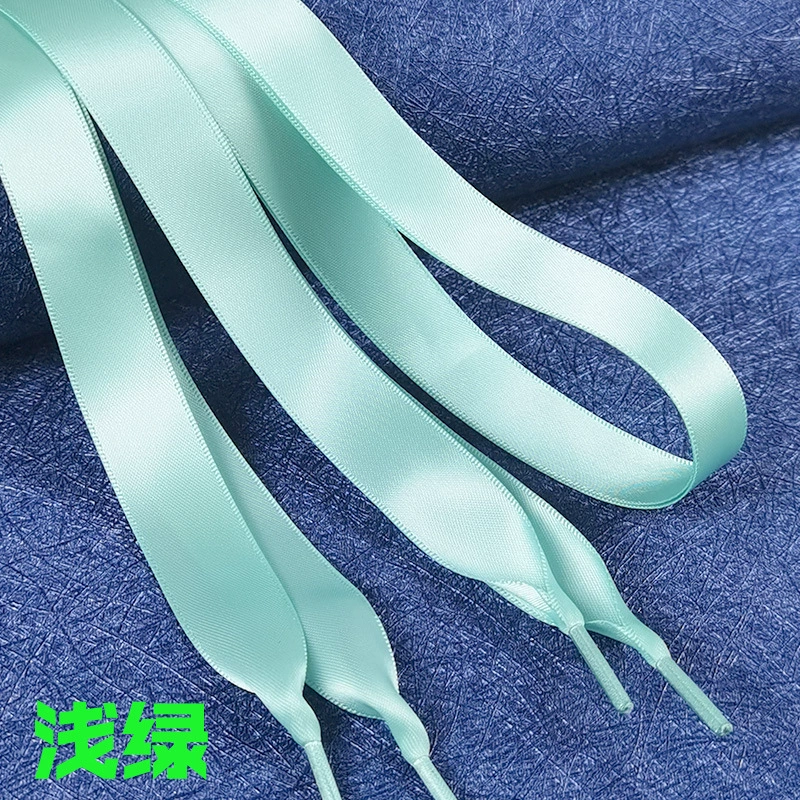 丝带鞋带 缎面糖果色 双面涤纶色丁光面蕾丝绸缎宽扁织带鞋带