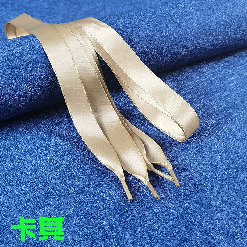 丝带鞋带 缎面糖果色 双面涤纶色丁光面蕾丝绸缎宽扁织带鞋带