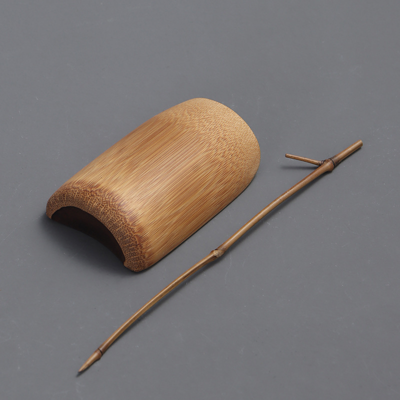 (Entrega de una pieza) Ceremonia de té de bambú hecha a mano juego de té de seis caballeros juego de té de bambú de tres piezas al por mayor de fábrica