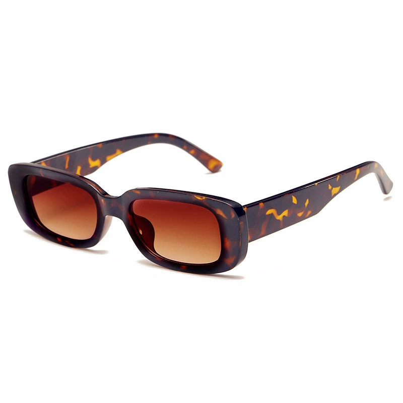 Маленькие trendy rectangular sunglasses для мужчин и женщин, солнечные очки на солнечной энергии, городской стиль, градиент