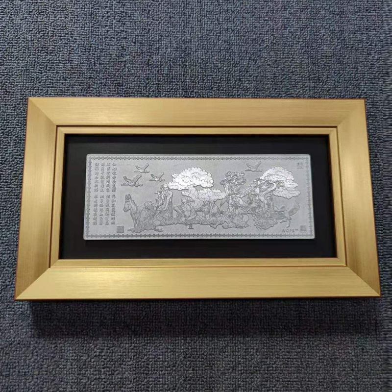 Manufacturer Customized Gift Photo Frame Frame Gold Coin Photo Frame Table Ps Foam Gold/Silver Texture Photo Frame Painting