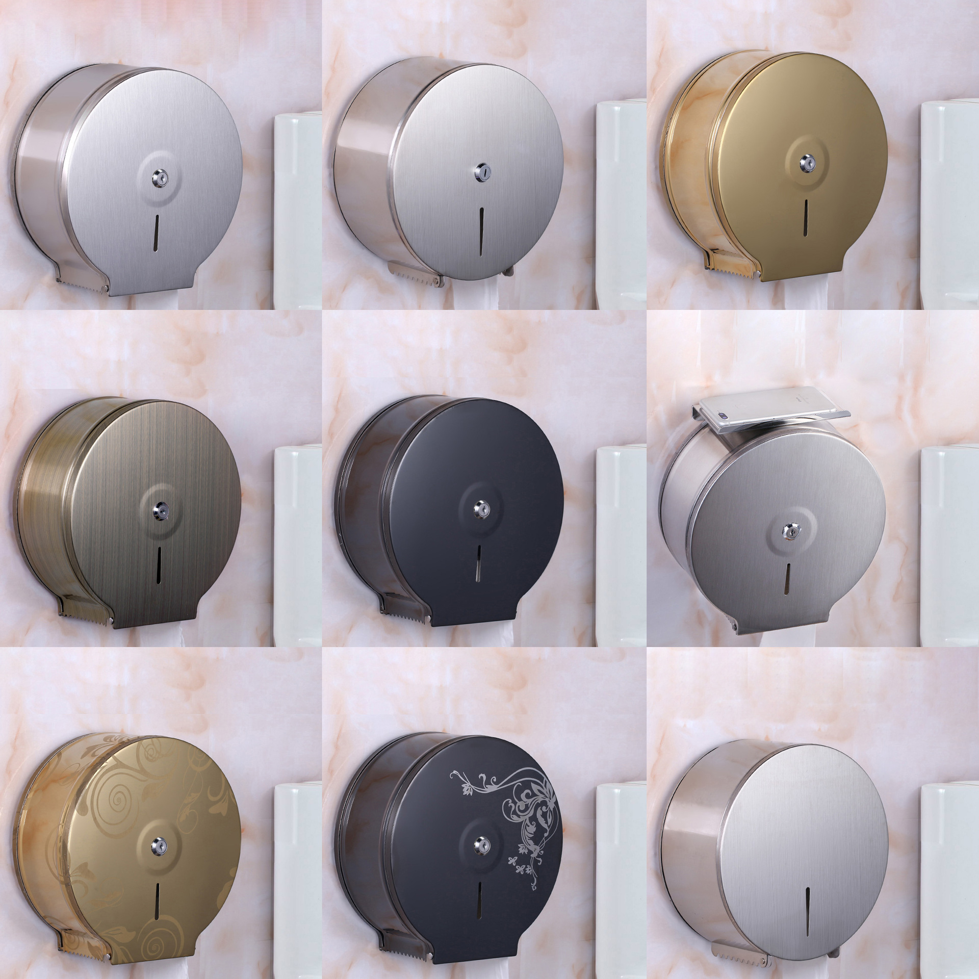 304不锈钢大卷纸盒 防水纸巾盒 防水纸巾架 厕所卷纸盒 大卷纸架