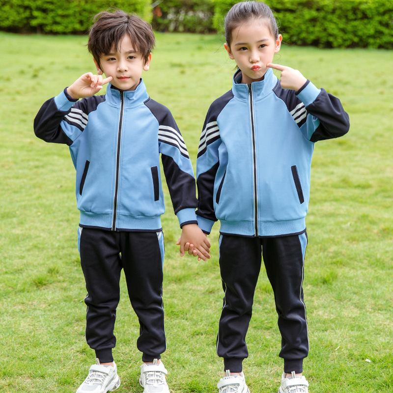 Uniformes escolares de primavera y otoño, conjunto de tres piezas, traje deportivo para niños, uniformes de primaria y secundaria, uniformes de clase, estilo universitario