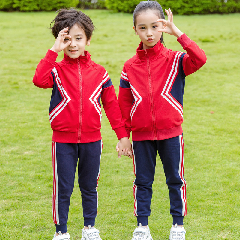 Uniforme escolar traje maestro ropa de rendimiento deportivo ropa infantil jardín de infancia ropa de primavera y otoño ropa de tres piezas de la escuela primaria ropa