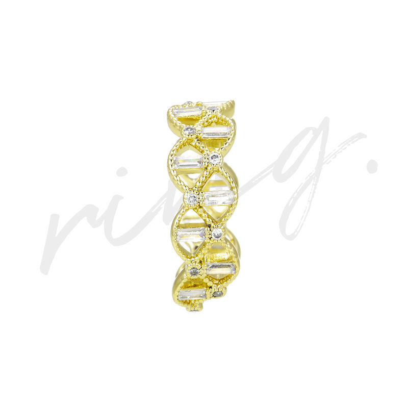 Xuping joyería de moda elegante hueco abierto anillo ajustable estilo coreano ins anillo de diseño femenino sentido nicho