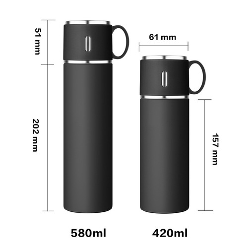 Wholesale 316 Stainless Steel Bullet Head Insulated Cup with Dual Lids, Sports Outdoor Water Bottle, Company Business Gift Laser Logo