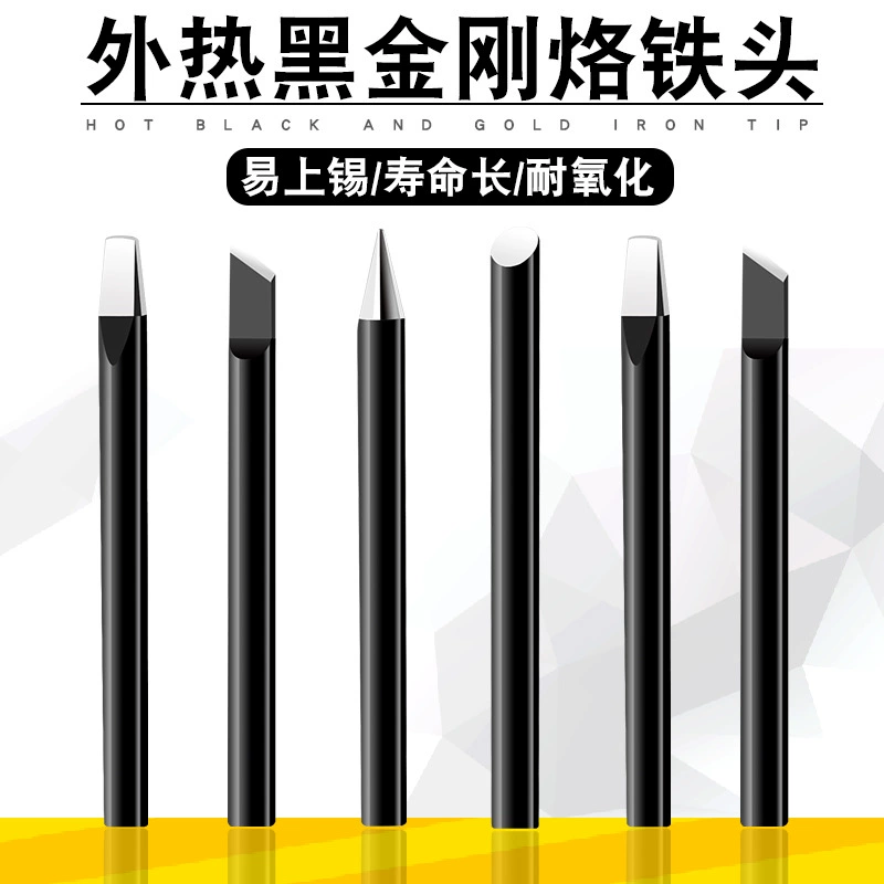 Бессвинцовая Защита окружающей среды 60 Вт паяльная головка нож косой рот черный алмаз Луо железная головка внешнее Отопление Электрический паяльник сопла производители оптом
