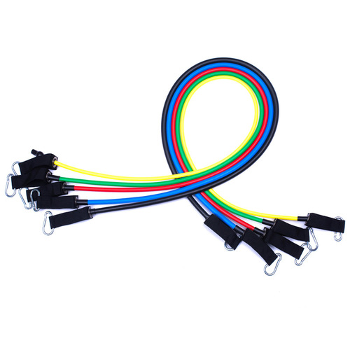 11-Piece Set Resistance Band Pull-Up Bar TPE Latex Multifunctional 100lb 150lb Dog Hook Climbing Buckle Hook Factory