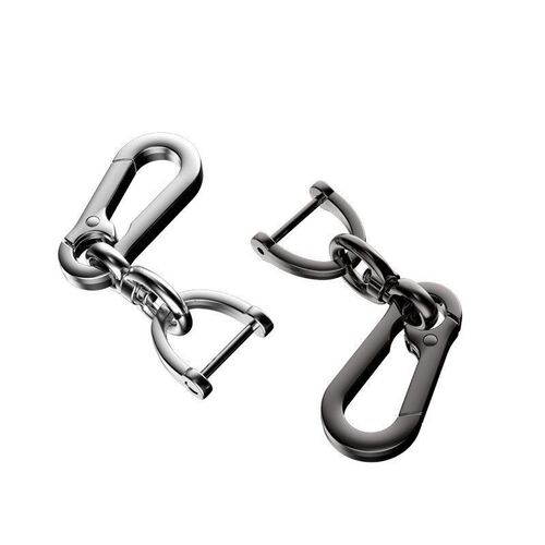 Car keychain metal gift hardware hook D-shaped horse shoe clip mountain climbing buckle car accessories factory wholesale