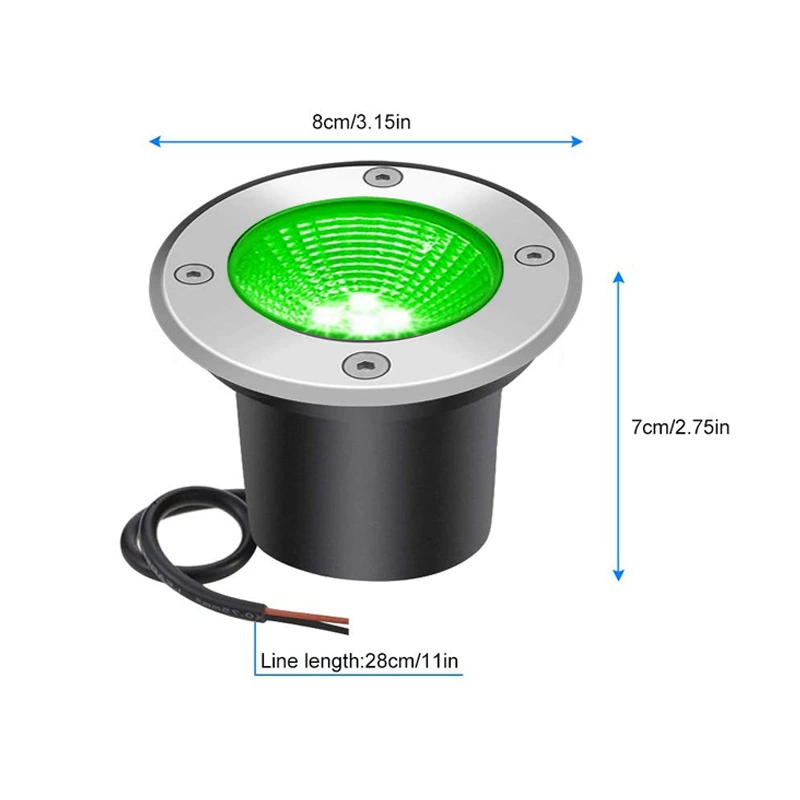 Вземx фото? (In-ground RGB LED uplight) Подсветка нижняя, 6W, DC12–24V, дистанционное управление RF опционально, верх из нержавеющей стали