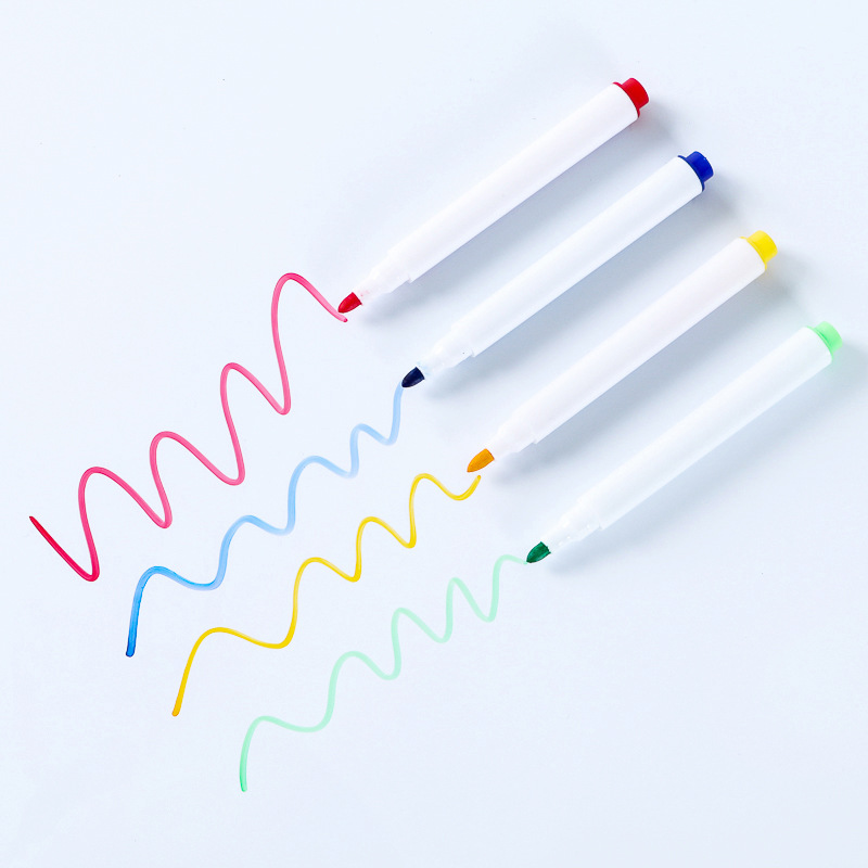 Marcador negro del color del traje de la pluma del whiteboard de los niños de 8 colores con la pluma borrable a base de agua magnética del whiteboard del cepillo