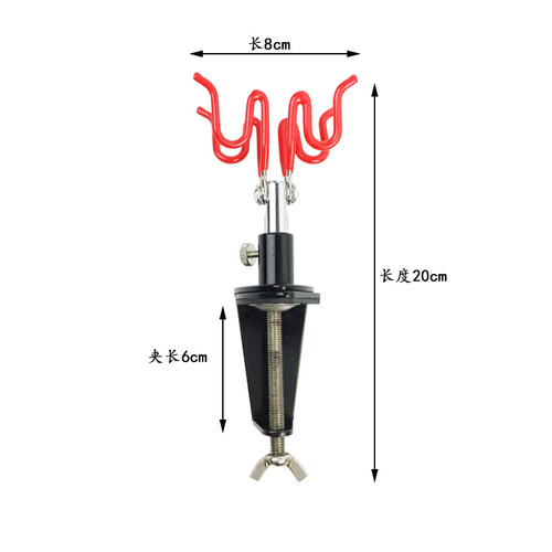 Model air pump coloring airbrush pen holder pen holder corrosion-resistant all-metal clip-on two-pen airbrush pen holder