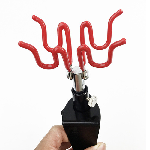 Model air pump coloring airbrush pen holder pen holder corrosion-resistant all-metal clip-on two-pen airbrush pen holder