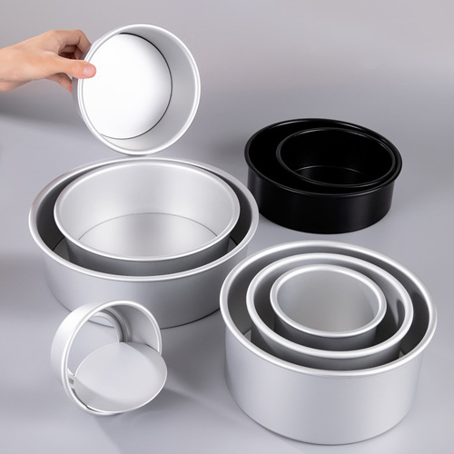 Wholesale 6-inch 8-inch 10-inch anode living bottom mold mousse chiffon cake round mold plus height baking tools