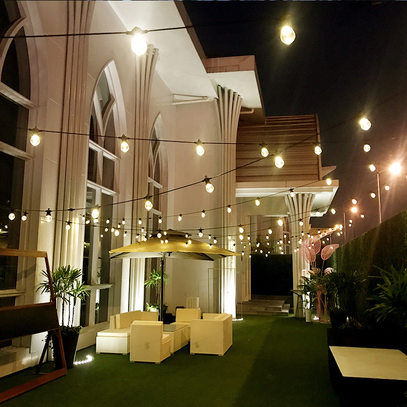 G50 lámpara de lámpara LED al aire libre lámpara de lámpara colgante a prueba de lluvia balcón decoración de Navidad a prueba de agua