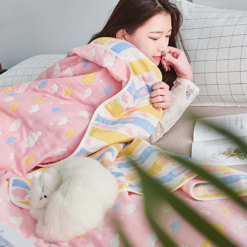 [Baihua] New six-layer cotton gauze summer cooling quilt air-conditioning quilt towel quilt blanket series