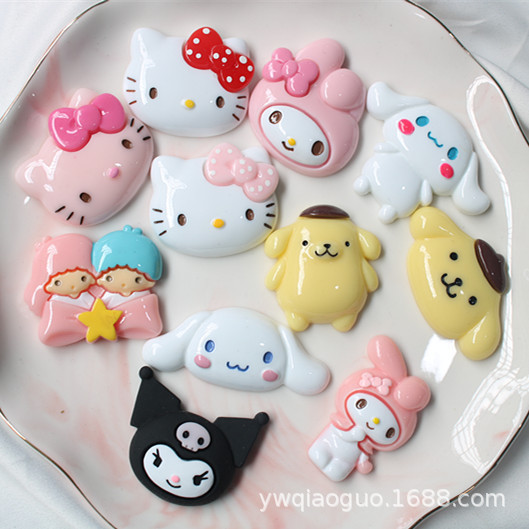 diy resin accessories cat head jewelry storage box water Cup refrigerator sticker decorative patch phone case cream glue material