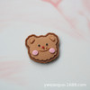 Cartoon resin, accessory with accessories, children's hair rope, hairgrip, with little bears, handmade