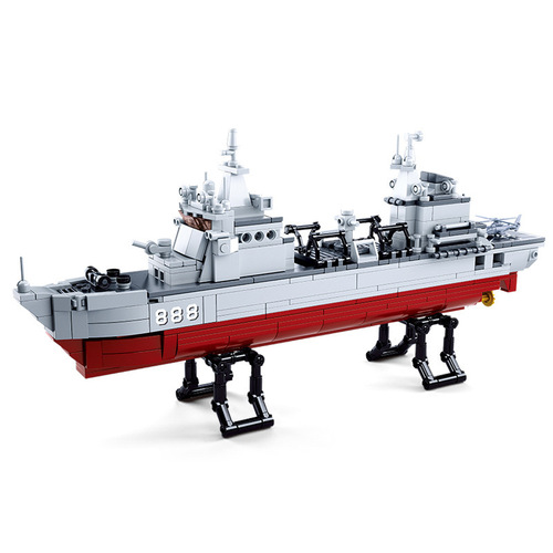 Xiaoluban Shandong ship Liaoning ship Fujian ship military destroyer aircraft puzzle assembled building block model toy