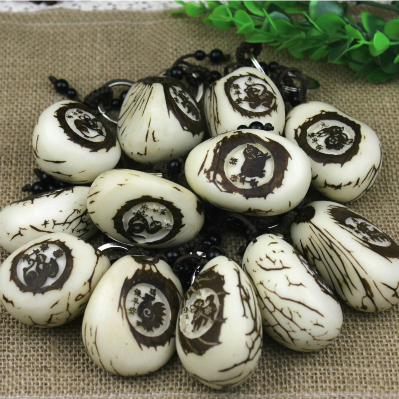 厂家货源生产地摊货 象牙果钥匙扣挂件 车载汽挂饰手把件支持混批