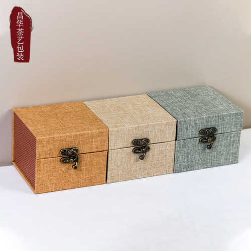 Cotton and Linen Fabric Bow-knot Pattern Brocade Box Zisha Teapot Ceramic Tea Set Tea Cup Packaging Box Jian Zhan Seal Ancient Collectibles Gift Box